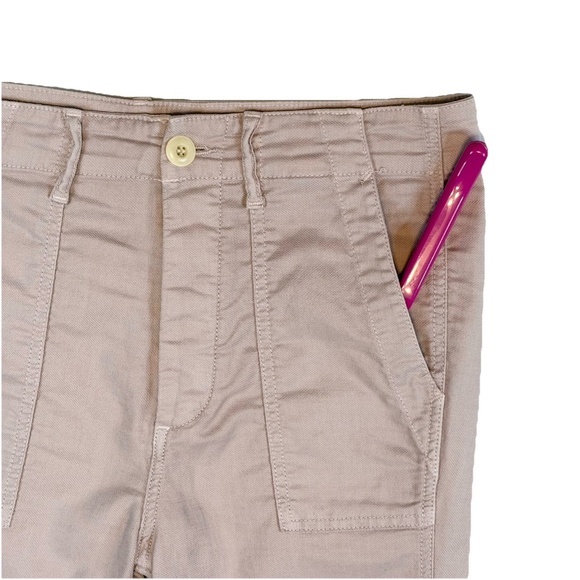 The Great Slouch Army Pants Size 25 Rosewater Pink High Rise Button Fly Ankle - Picture 10 of 16